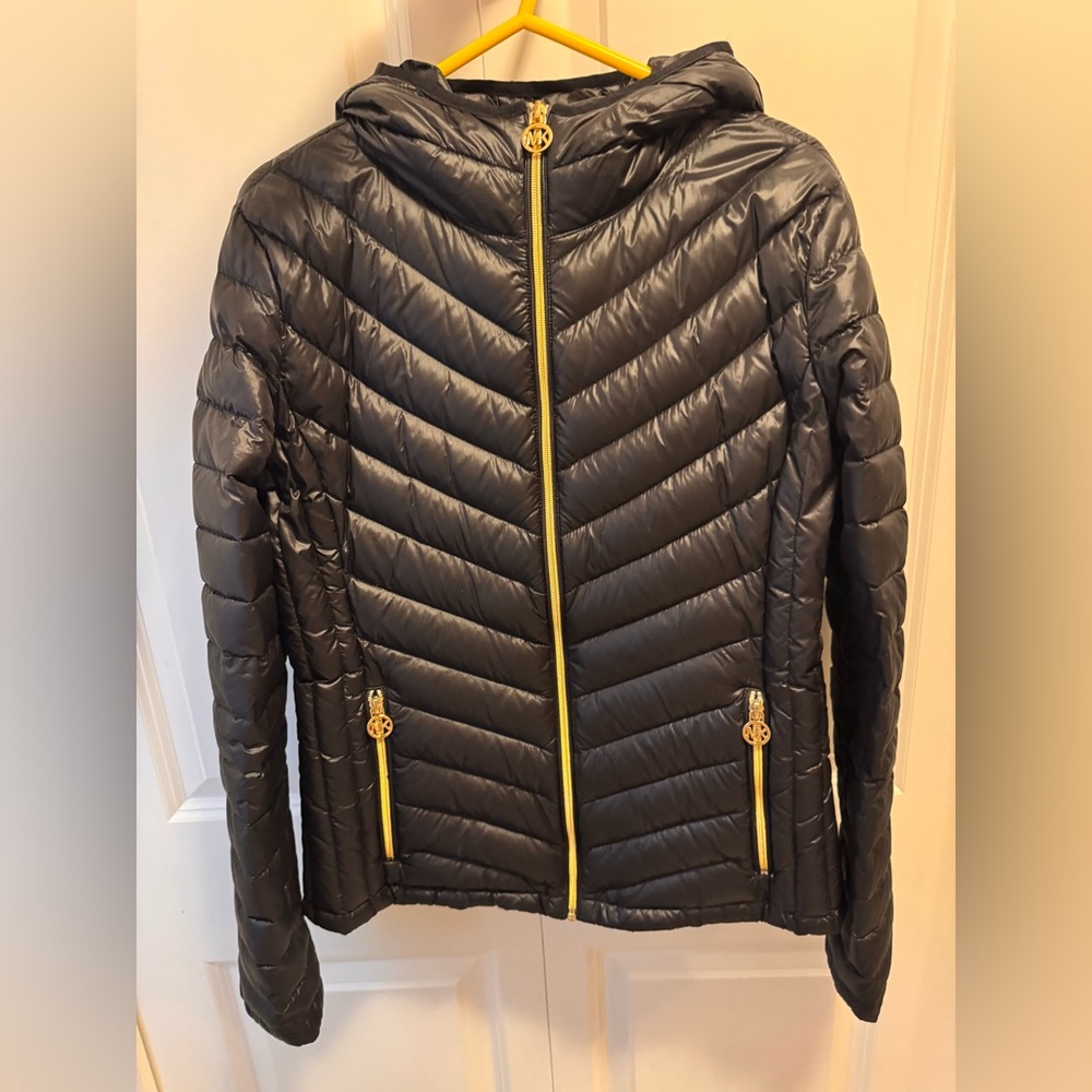 Brand New Michael Kors Black Quilted Down Jacket
